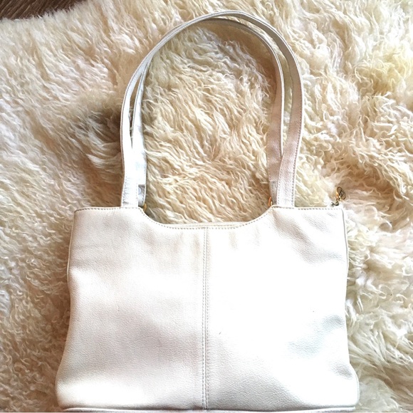 Vintage 90’s Toni White Leather Tote - Picture 2 of 9